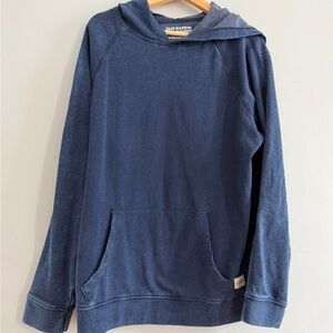 Fair Harbor Men's Saltaire Hoodie Acid Wash Garment Dyed Blue Size L